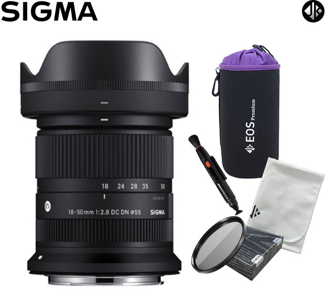 [포토리뷰이벤트] 시그마 C 18-50mm F2.8 DC DN 캐논 RF용 + (MECO MC필터+방수파우치+융+렌즈클리닝펜) _WJK