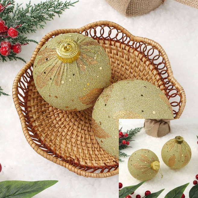 장식볼 2p세트 10cm 샤인골드 병원 유치원, 1개, 상세페이지 참조