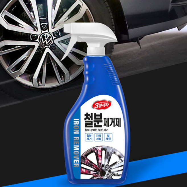 3분세차 강력세정 철분제거제 휠세정 분진 녹제거제, 650ml, 1개