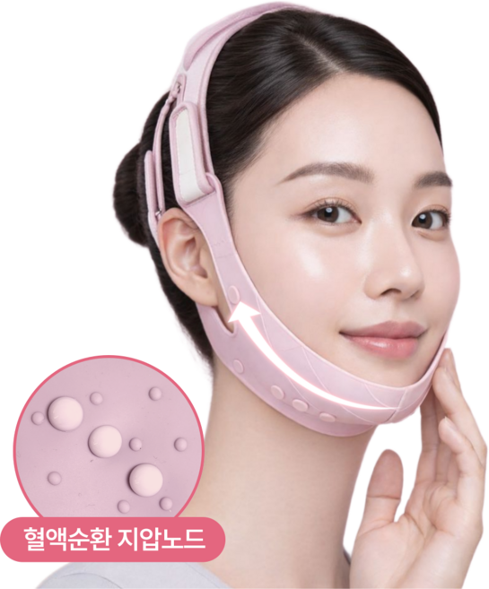 롤리롤리 페이스 리프팅 밴드, 1개, 로즈핑크