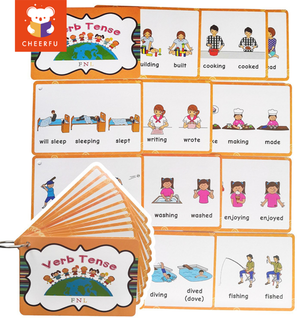 영어 문법 학습 카드 어휘 학습 단어 영어 학습 카드, Verbs Tense（동사 시제）, 1개