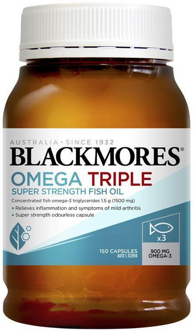 블랙모어스 오메가 트리플 농축 피쉬오일 150캡슐, 1개, 150정