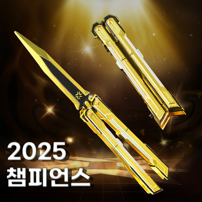 발로란트 2025 챔피언스 발리송 버터플라이 나이프 챔스 스킨, 2025 챔피언스 골드, 1개