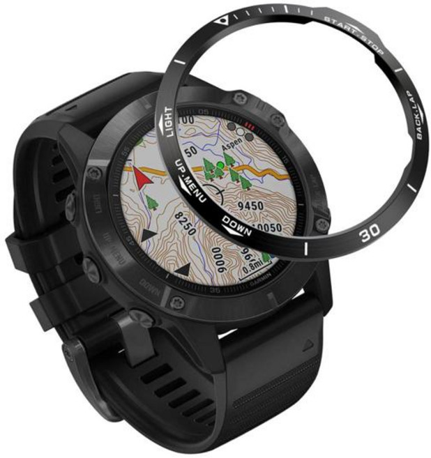 Garmin Fenix 7 7X Pro Solar 6X 6 Pro 5 5X Plus 베젤 금속 케이스 커버 보호대 용 금속 커버 링 안티 스크래치 액세서리, For Fenix 5X Plus, [00] B