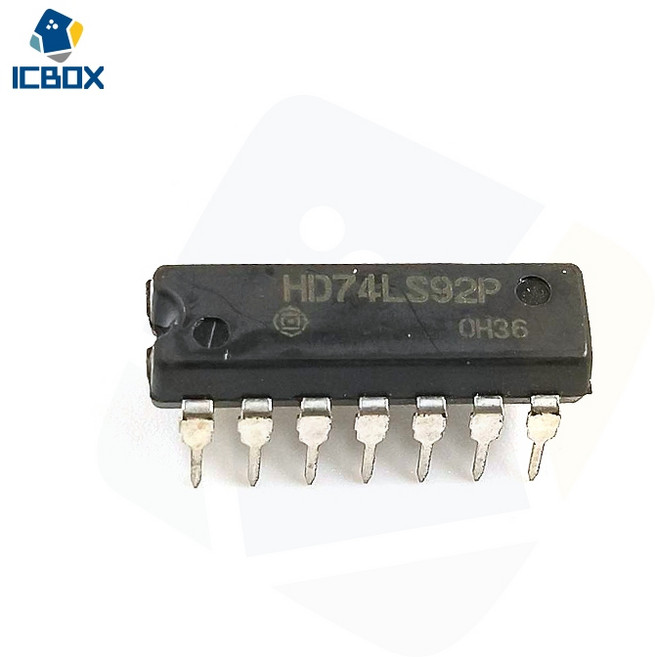 ICBOX HD74LS92P 十二分頻計數器IC晶片 (5入裝) 14-DIP