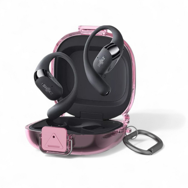 샥즈 오픈핏 2 플러스 투명 잠금 클립 케이스, PINK, 1개