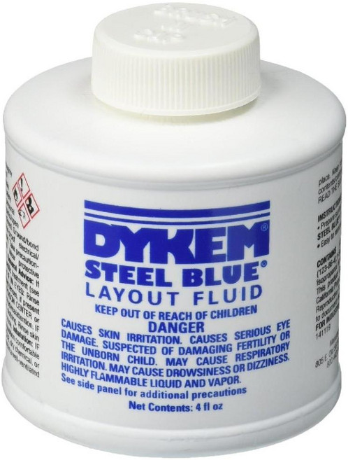 Dykem 80300 스틸 블루 레이아웃 플루이드 브러시 인 캡, 1개