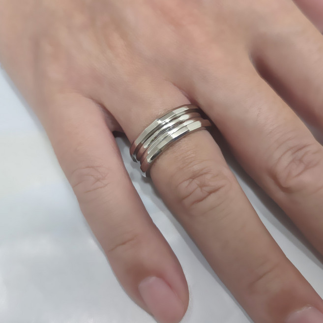 [골드러쉬] R230 반지 남녀공용 커플링 스틸반지 8mm 빈티지 엔틱남자패션링