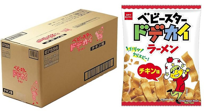 공식 베이비 스타 도데카이라면 치킨맛 68g×24봉 | 업무용 사이즈 과자 스낵 과자 라면 스낵 안주 간식 롤링 스톡 손에 붙기 어렵다 스마트 폰 게임 중에도 딱 성인 구매 간식