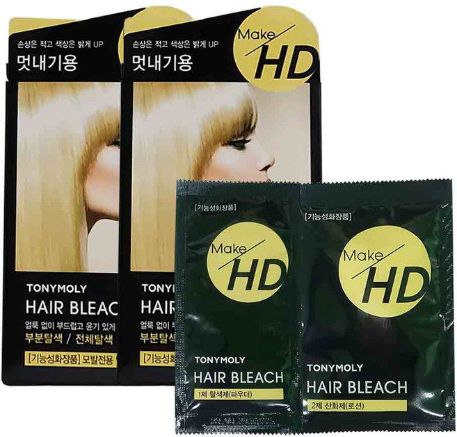 토니모리 메이크 에이치디 헤어 블리치 1제 탈색제, 10g, 2개
