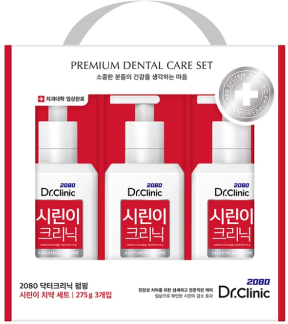 2080 닥터 클리닉 펌핑치약 선물세트, 1개, 825g