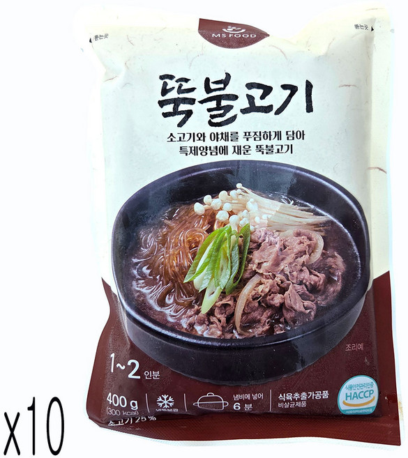 새마원 소고기 뚝배기불고기 400g 간편식 즉석식품 뚝불고기, 10개