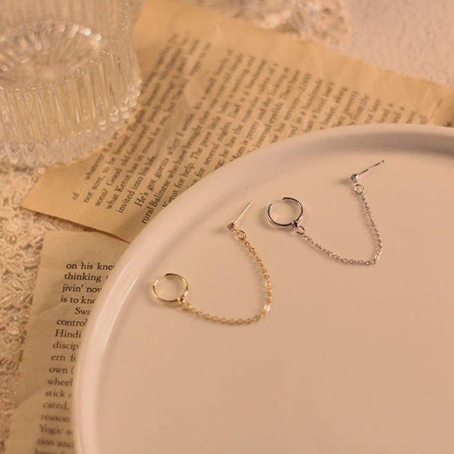 귤팩토리 베이직 심플 연결 투핀 이어커프 귀찌 귀걸이 아웃컨츠 이너컨츠 귓바퀴