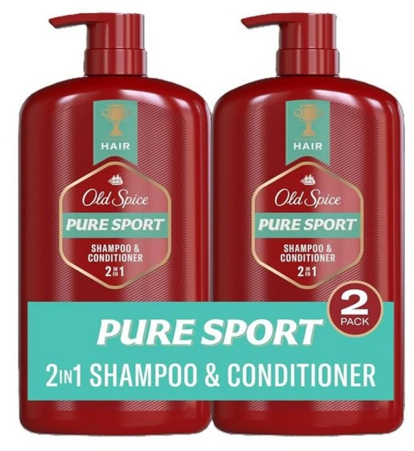 올드스파이스 샴푸 퓨어 스포츠 2-in-1 샴푸 앤 컨디셔너 레몬&라임, 2개, 865ml - 쿠팡