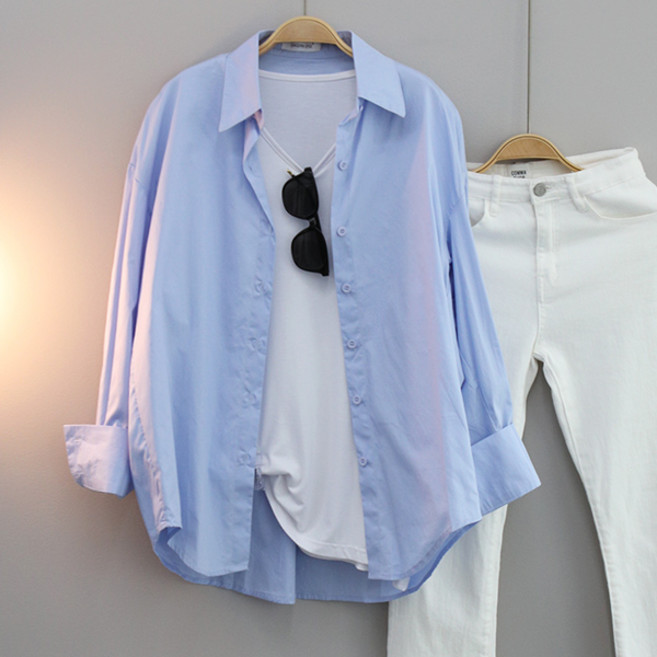 달콩 클립오버핏카라셔츠 롱셔츠 카라셔츠 남방