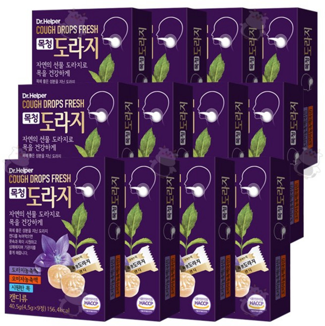 목청도라지 - 목관리 캔디 1갑 8개 x 12갑, 4.5g, 108개