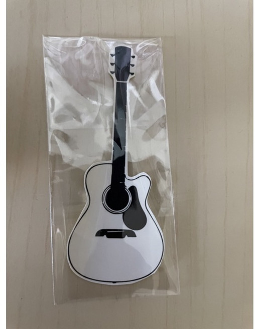 樂器造型手工貼紙, 木吉他（無字）, 1個