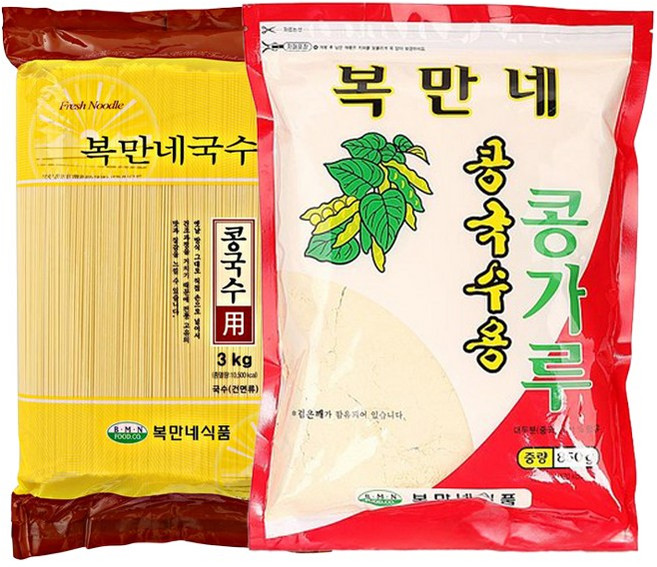 콩국수면3KG복만네 1개+콩국수용콩가루 850G 1개, 1세트, 3.85kg