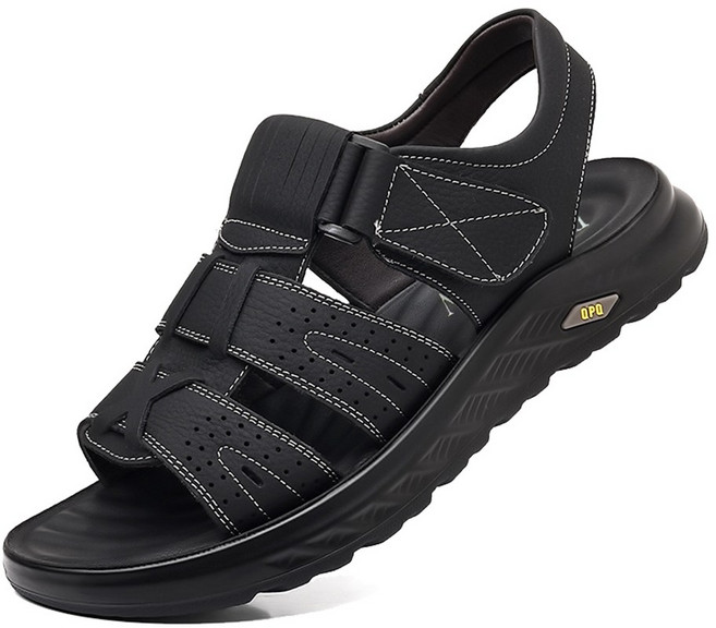 [ 보이앤맨 ] 소가죽 남자 샌들 벨크로 스포츠 센들 남성 편한 여름 캐주얼 슈즈 신발 ( 사이즈 245/250/255/260/265/270/275/280/285 )