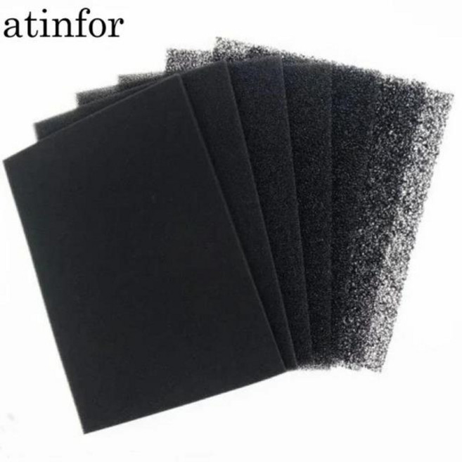 Atinfor 벌집 활성탄 필터 면화 공기 흡착 스폰지 C 메쉬 검은 섬유, 3.1.2mx2mx40mm, 1) 1.2mx2mx40mm