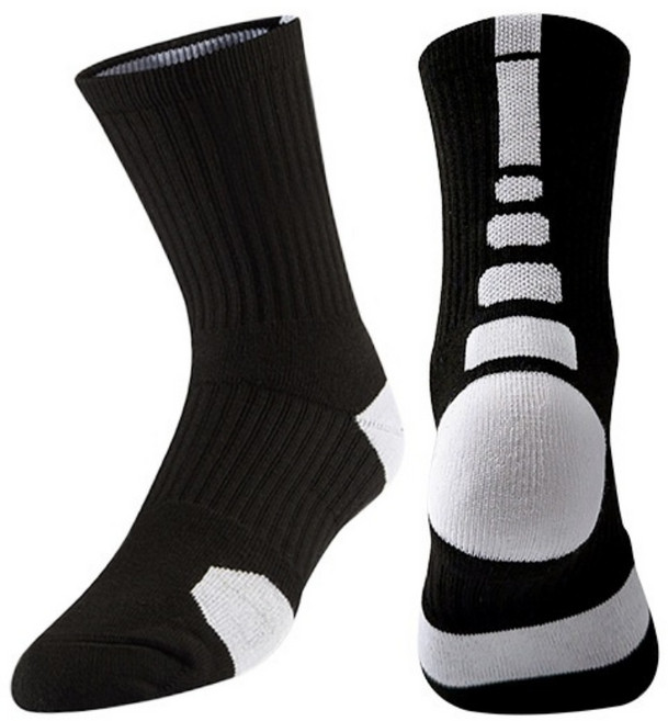 SPRINTA 작업용 안전화 통풍 이중바닥 양말 5켤레 세트, 블랙