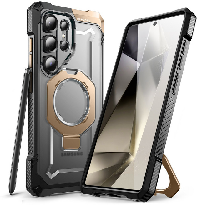 SUPCASE GRIP 그립 갤럭시 S25 시리즈 러기드 맥세이프 스탠드, 투명, 1개