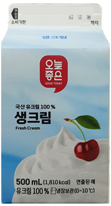 오늘좋은 생크림, 1개, 500g