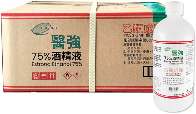 醫強 酒精75% 外用, 24個, 500ml