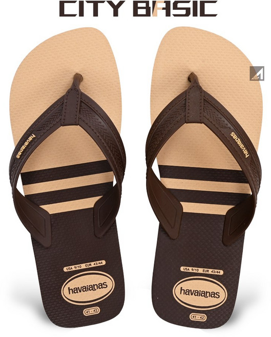 Havaianas City Basic 寬帶夾腳拖鞋 棕色 男拖鞋