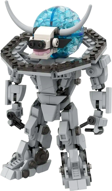 이탈리안 브레인롯 블록 로봇 합체 버전 9시리즈 조립블럭, 1개, 968. 라바카 사투르노 사투르니타 ver.로봇