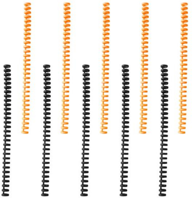 10개입 루즈 리프 스파이럴 바인딩 코일 플라스틱 링 학교 사무실 노트북 DIY 책 용품