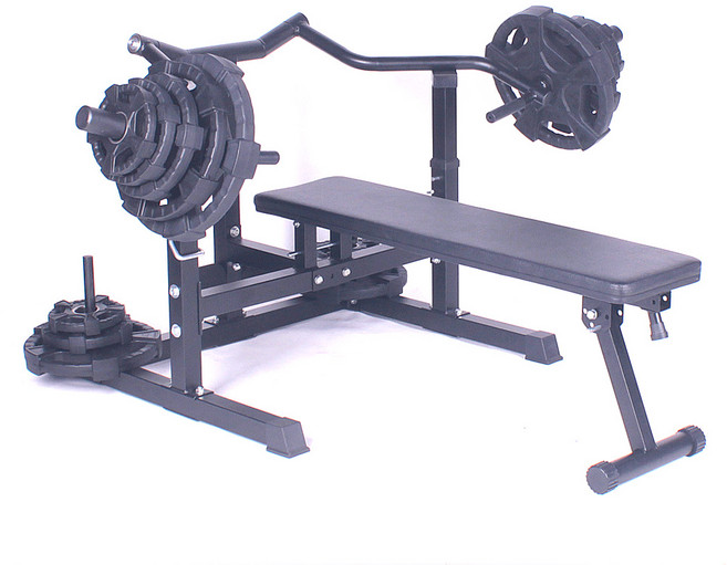 포스스포츠 해머 벤치프레스 5구핸들 고무원판세트