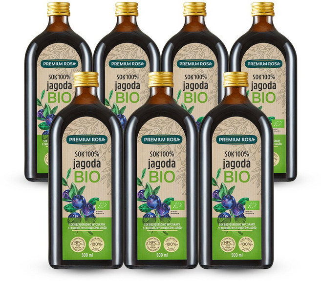 프리미엄로사 유기농 빌베리 원액 100% 건강즙, 500ml, 7개