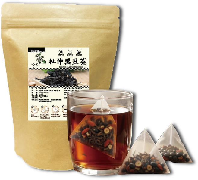 鼎草茶舖 杜仲黑豆茶 產後調理飲品 溫和滋養配方, 7g, 1套, 10個裝