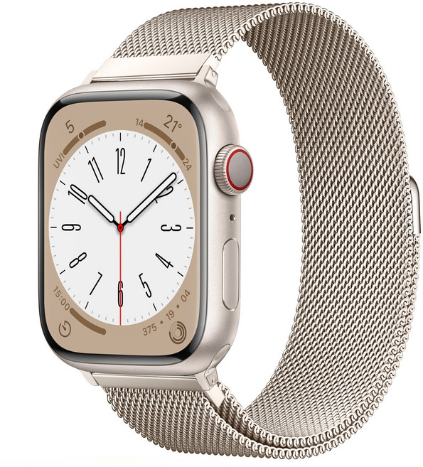 OULUOQI 애플워치 / 갤럭시워치 호환 밀레니즈 스트랩 워치밴드, 1개, 스타라이트