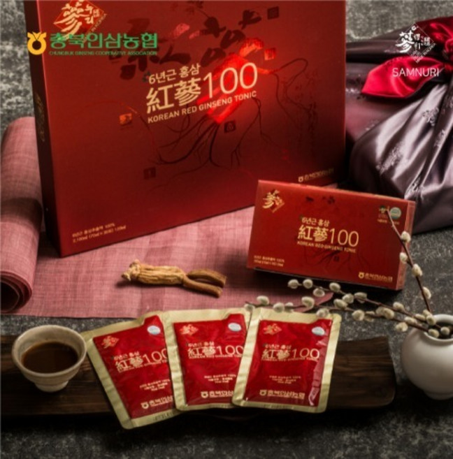 충북인삼농협 삼누리 6년근 홍삼액 홍삼100 70ml x 30포, 1개