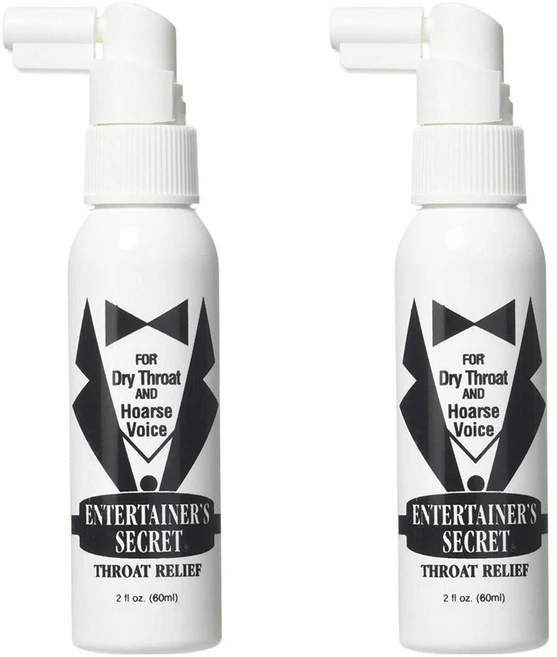 Entertainers Secret 엔터테이너스 시크릿 목 스프레이 (60ml) x2팩 Throat Relief Spray, 60ml x2개, 60ml - 쿠팡