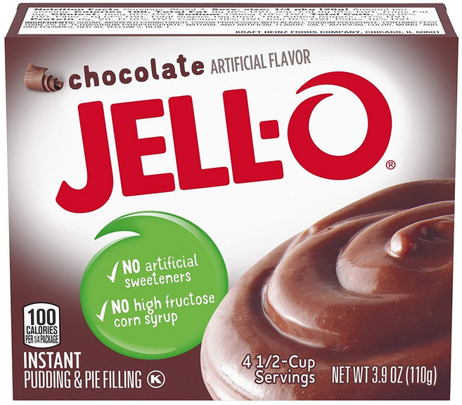 젤오 인스턴트 푸딩 & 파이 필링 초콜릿 퍼지, 110g, 1개