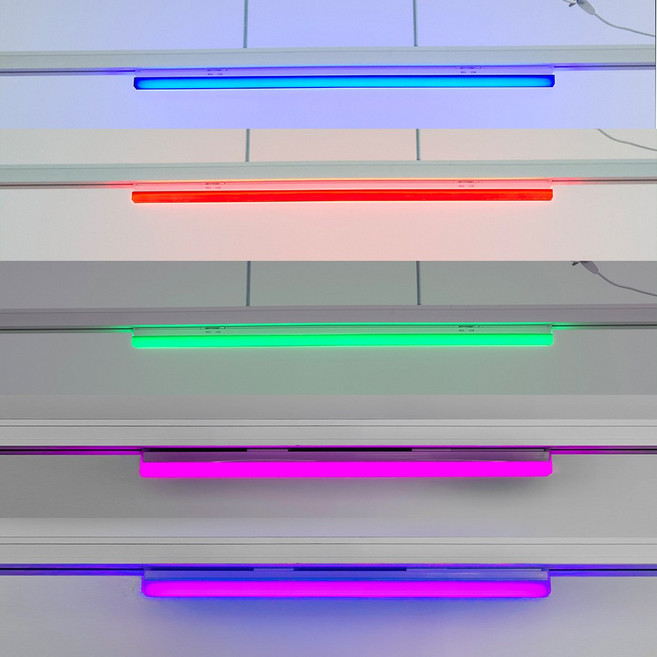 [재경조명] 더쎈 LED 컬러 T라인 슬림 에코 티라인 300mm 레일등 티로드 T7 무빙 트랙 라인조명 블루 그린 레드 핑크 퍼플칼라조명, 1개, 퍼플