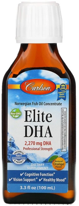 칼슨랩스 엘리트 DHA 2270mg 오렌지 글루텐 프리, 100ml, 1개 - 쿠팡