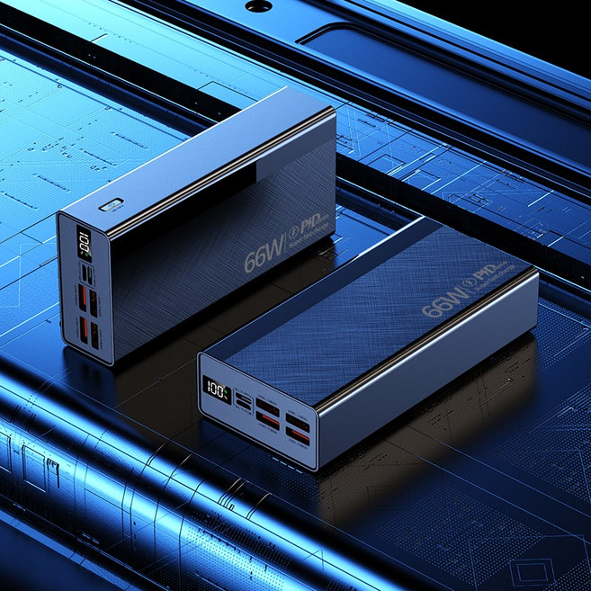 Yunivo 50000mah 대용량 보조배터리 66W 고속충전 캠핑 보조배터리, 블랙