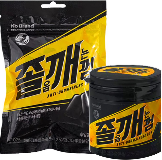 (졸음깨는껌 2종세트) 용기형 108g+리필형 105g, 1개