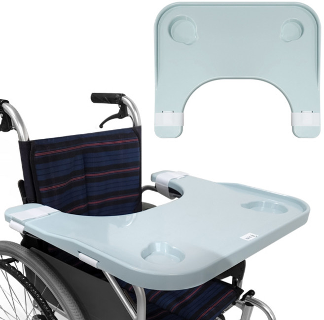 국내생산 최신제조 가하 다용도 플라스틱 휠체어 식판 보조식탁 테이블 책상, 1개