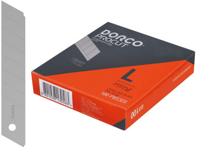 도루코 커터날 커터칼 리필, 1박스, L(18mm)