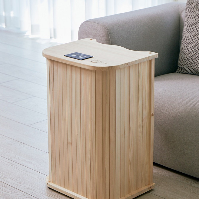 굿프렌드 편백나무 LED 건식 족욕기 반신욕 전기 대형 온열 족탕기 찜질기, 브라운, GOOD-F60