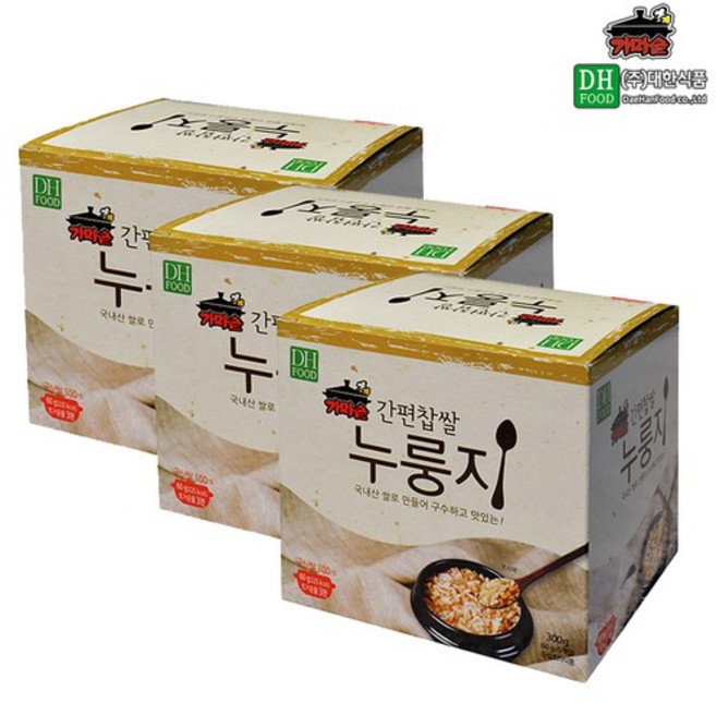 대한 간편찹쌀누룽지 300g(60gx5)x3, 60g, 3개