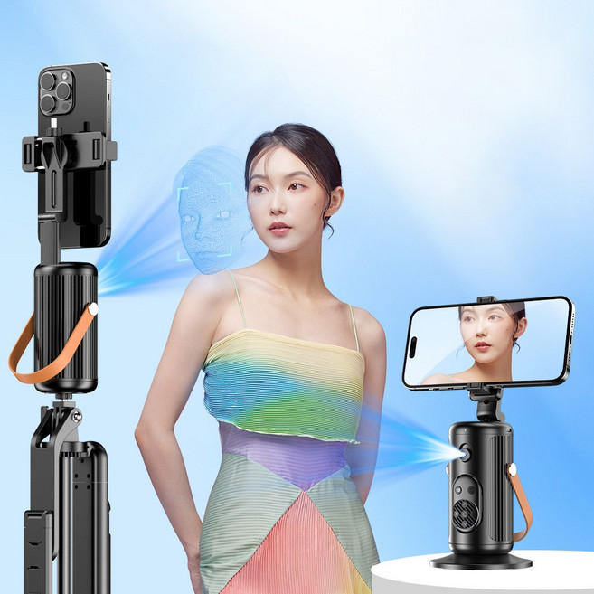 ZOZOFO 뉴 Q04 AI 스마트 리모컨으로 원격 촬영 360도 스마트 짐벌(얼굴인식+떨림방지+5.2블루투스 리모컨) 셀카봉 라이브 영상 전용, Q04(얼굴인식+떨림방지+블루투스+리모컨), 1개