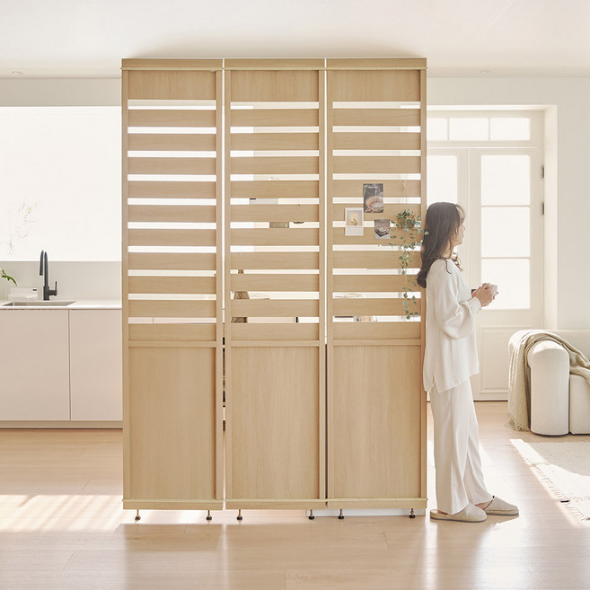 아씨방가구 메이크 하프형 무타공 인테리어 침실 칸막이 가벽 파티션 515, 하프형 화이트