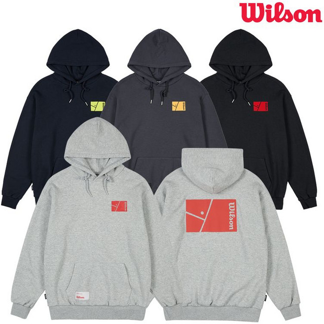 윌슨 코트 기모 후드티 7691-7697 겨울 남성 여성