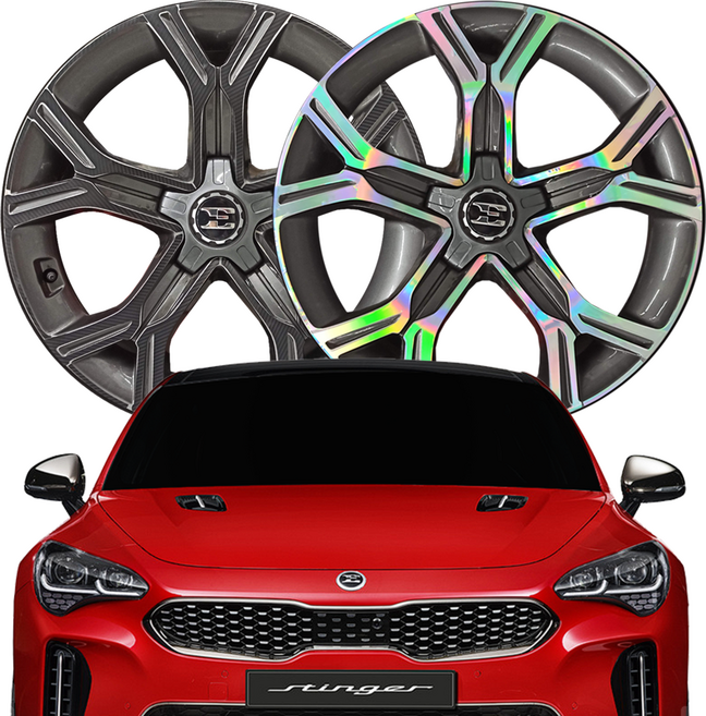 스팅어 19인치 홀로그램 / 카본 휠 스티커, 4D 카본 스티커, 99개